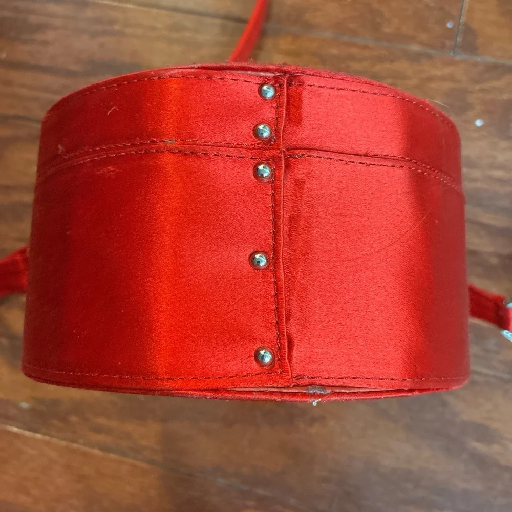 Love Moschino Red Heart Crystal Accent Women's Bag - fair condition - Picture 4 of 8